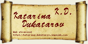 Katarina Dukatarov vizit kartica